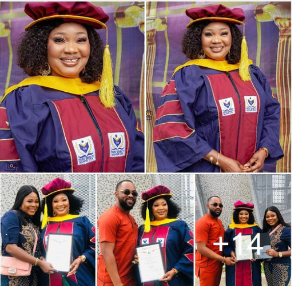 “You May Now Call Me Dr.” – Actress Jaiye Kuti Rejoice As She Receive Honorary Doctorate Degree in US University (Photos) ‎